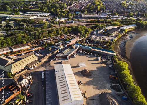 Blaydon UK: 5th May 2025. Blaydon Industrial Estate and Scrap metal recycling yard on the banks of the River Tyne.
