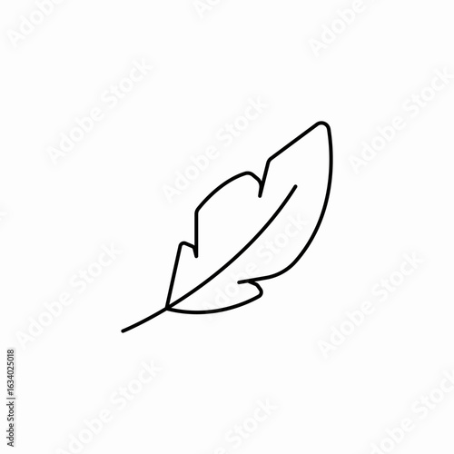 bird feather icon sign vector