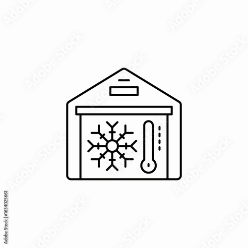 cold storage icon sign vector