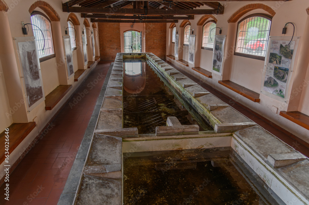 Obraz premium Lavatoio Pubblico - Historic Public Wash-House in Rio nell’Elba, Elba Island, Italy