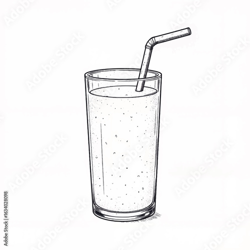 Refreshing sports drink illustration on white background, hydration concept