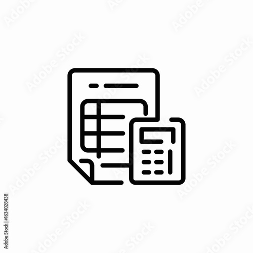 table calculations icon sign vector
