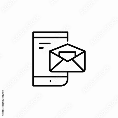 tablet envelope icon sign vector