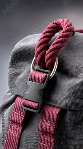 Close Up of Climbing Harness Buckles and Adjustment