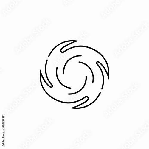 whirlwind hurricane icon sign vector