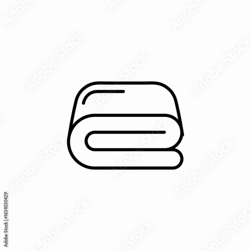 wrapped towel icon sign vector