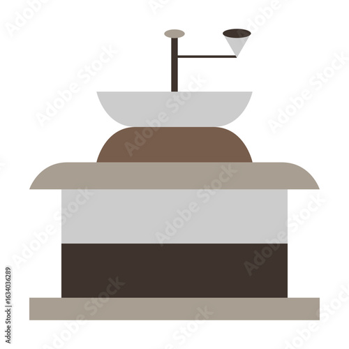 Coffee shop equipment for coffee shop promotion, sales. Coffee decoration stuff in flat style. Vector isolated.