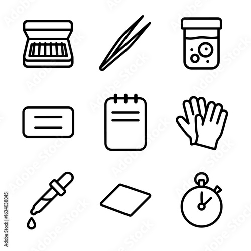 Microscope Icon Set
