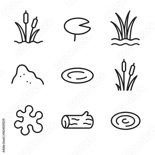 Wetland Elements Icons