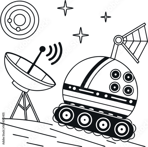 satellite dish on a white background