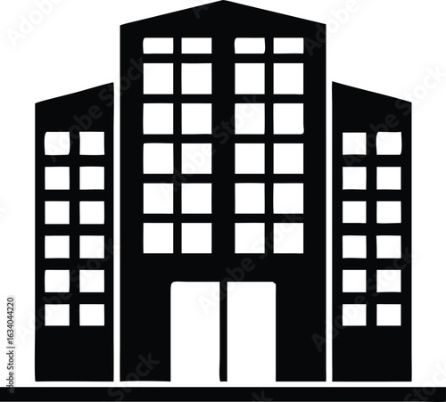 Tall office building vector icon