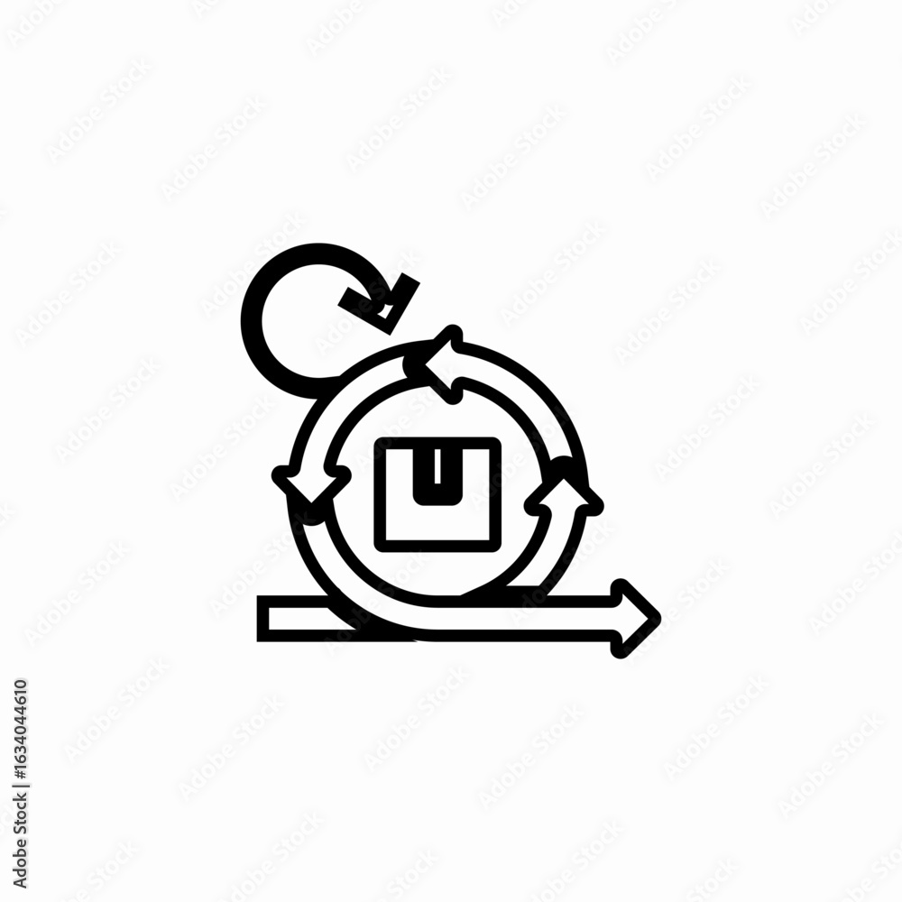 Fototapeta premium agile manufacturing icon sign vector