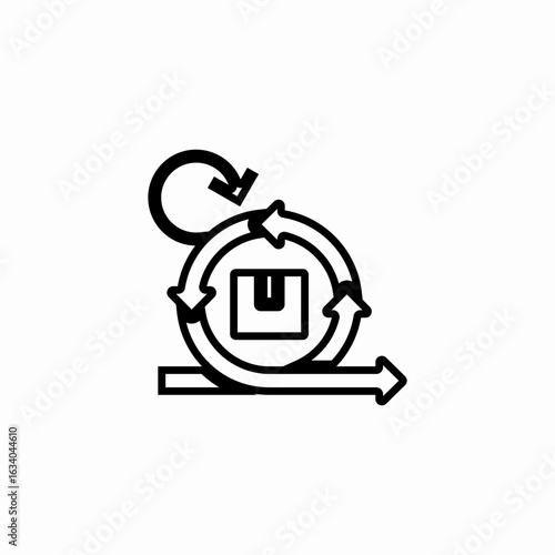 agile manufacturing icon sign vector