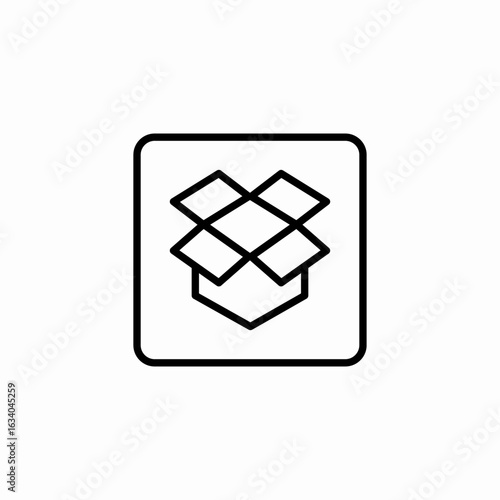 box unboxing icon sign vector