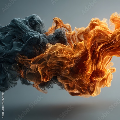 Smoke and fire texture high resolution image