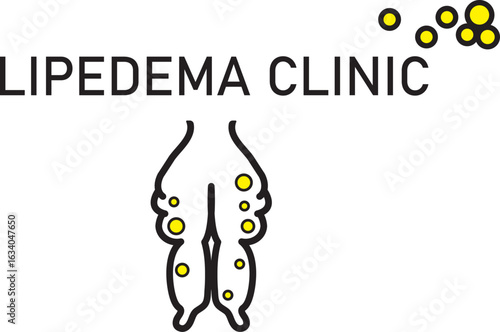 Lipedema clinic abstract vector design of lipoedema icon