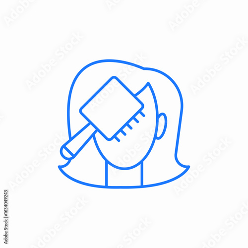 hair brush icon sign vector
