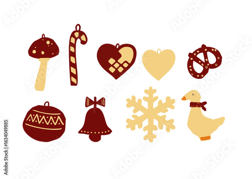 Weihnachtsschmuck Baumschmuck skandinavisch dänisch rot weiß christmas weihnachten weihnachtlich