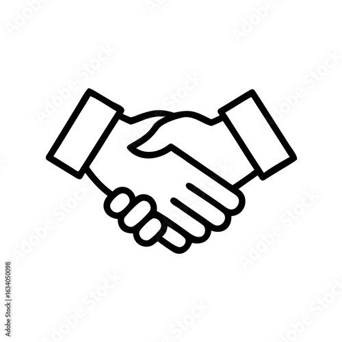 Two hands shaking in agreement symbolizing partnership and finance  