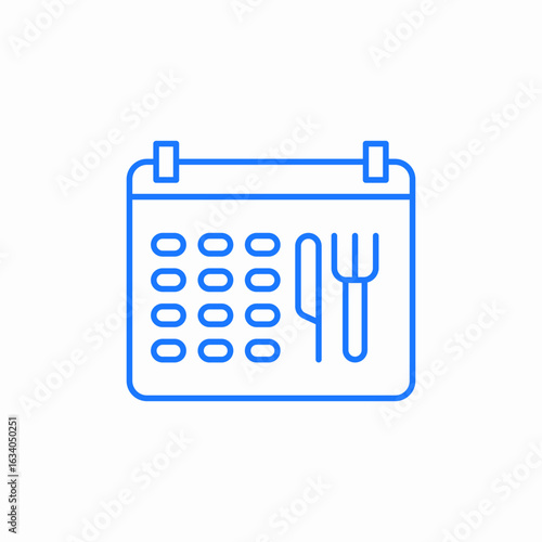 meal schedule icon sign vector