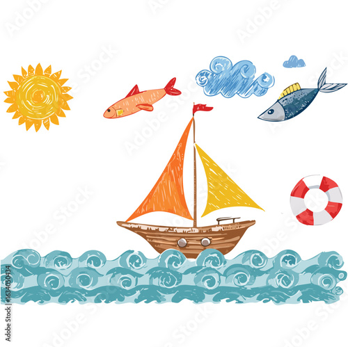 sailing ship on the sea