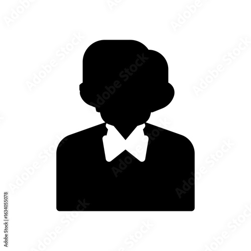 man with bow tie vector illustration
