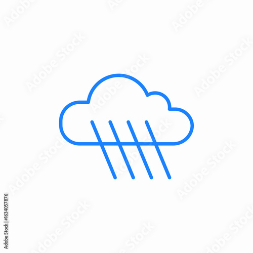 cloud with heavy rain icon sign vector