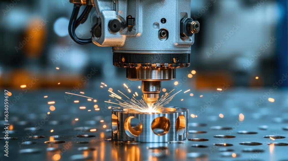 Fototapeta premium Precision metal cutting