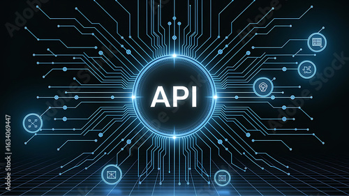 API: a hologram virtual interface that hologram of API,API integration, API development, JSON, API documentation,	