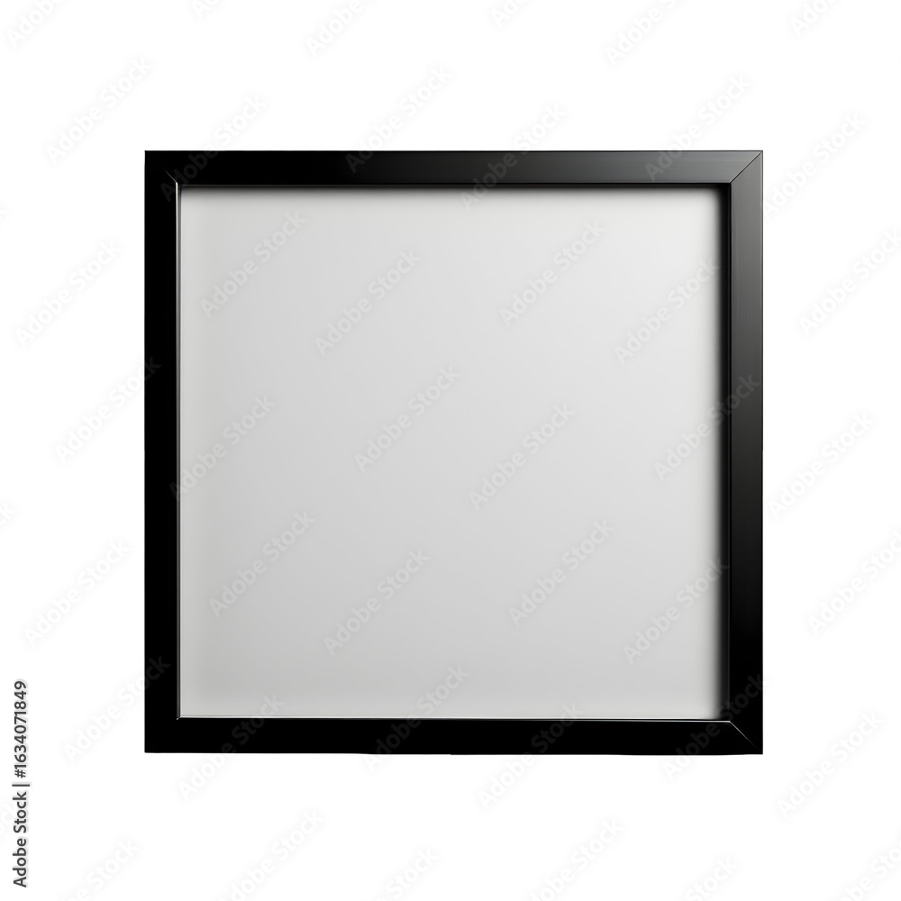 Square Black Picture Frame with White Interior Square Black Picture Frame with White Interior
