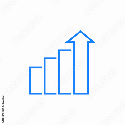 increase bars icon sign vector
