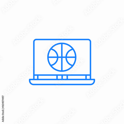 online basketball icon sign vector