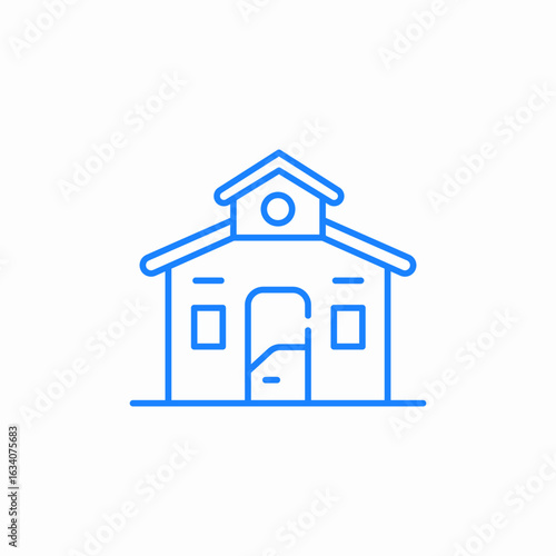 playhouse cabin icon sign vector
