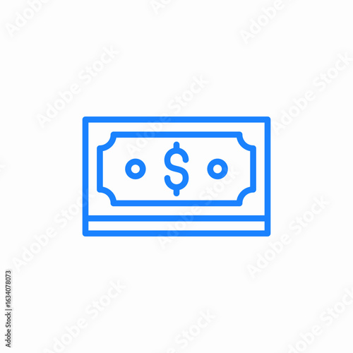 wad of money icon sign vector