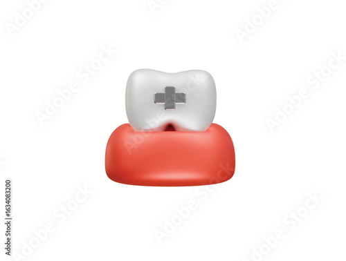 dental retainer icon 3d illustration render