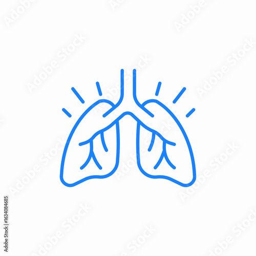 healthy breathing icon sign vector