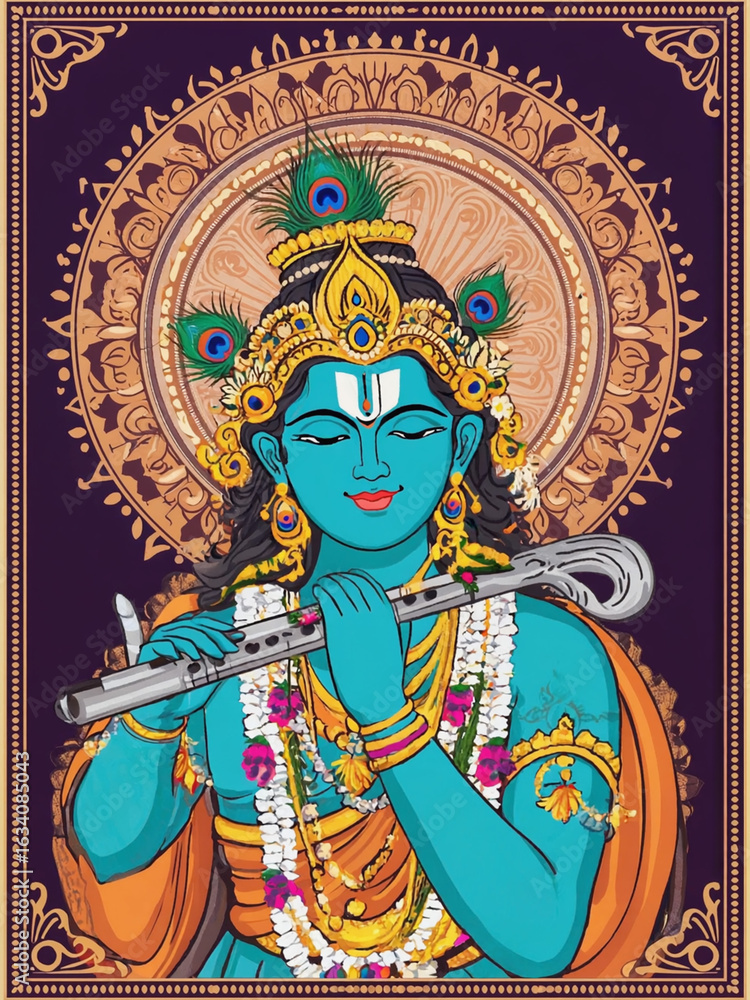 Obraz premium Portrait of Lord Krishna