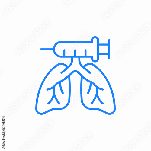 human lungs icon sign vector