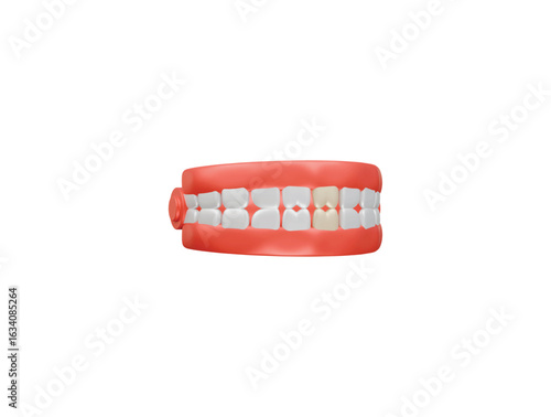 denture icon 3d illustration render
