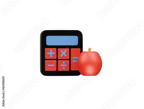 calories count icon 3d illustration render