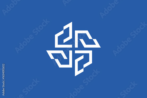 Letter P Pinwheel Logo 