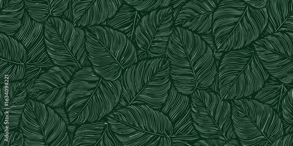 custom made wallpaper toronto digitalElegant dark green feather pattern background