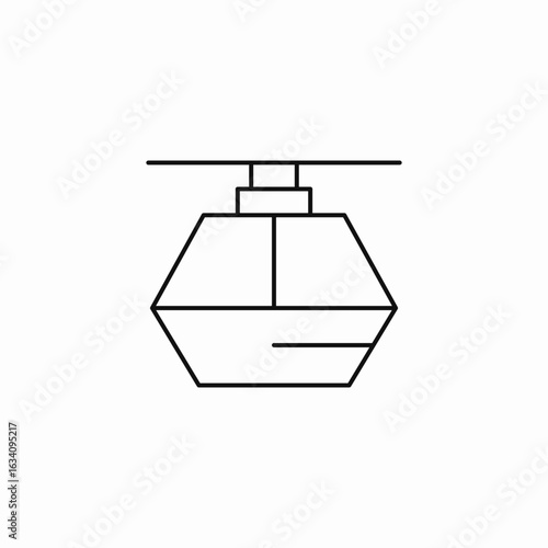 cable car cabin icon sign vector