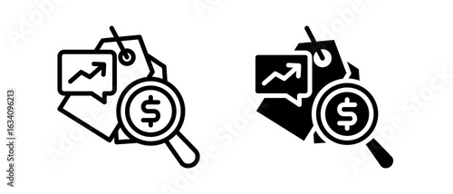 Pricing multiple icon style vector illustration