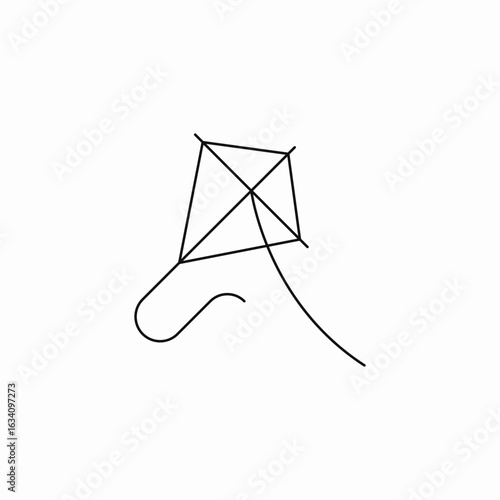 flying kite icon sign vector