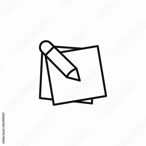 notes pencil editing icon sign vector