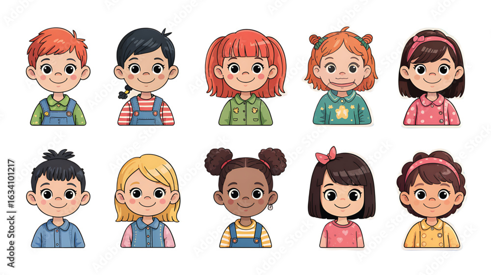 Diverse Group of Children Cartoon Illustrations Representing Global Childhood and Multicultural Education Resources for Educators and Designers Diverse Group of Children Cartoon Illustrations Representing Global Childhood and Multicultural Education Resources for Educators and Designers
