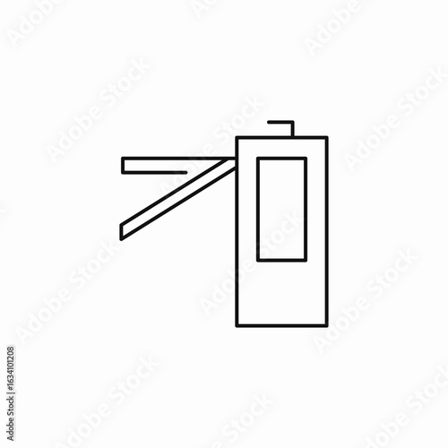 security gate barrier icon sign vector