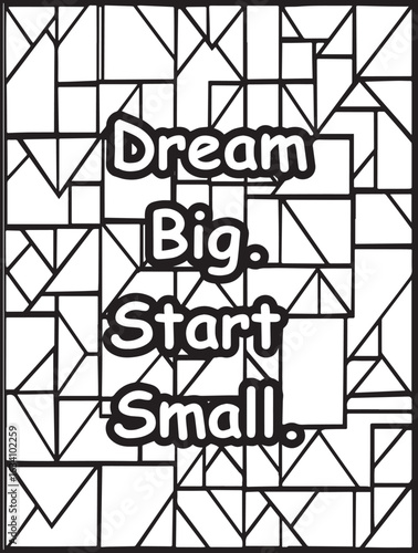 Affirmation coloring page: Motivational quote coloring page: Geometric pattern