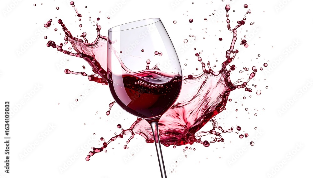 Fototapeta premium Wine splash from a glass
